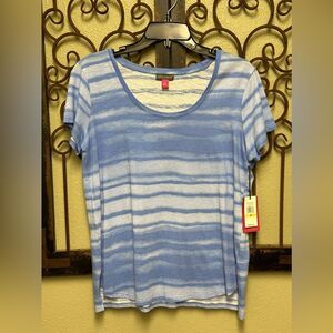 Vince Camuto short sleeve blue/white strip top